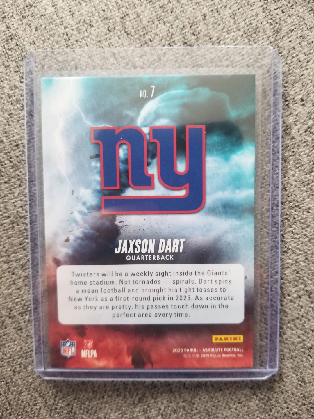 2025 Panini Absolute Football Jaxson Dart RC Card - photo 2