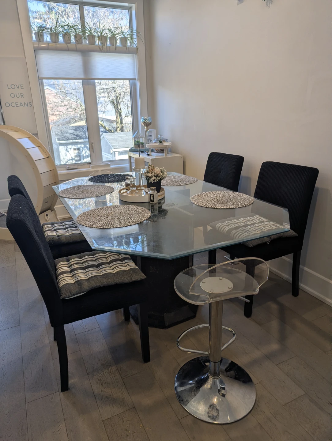 HOMCOM Modern Dining Chairs Set of 4