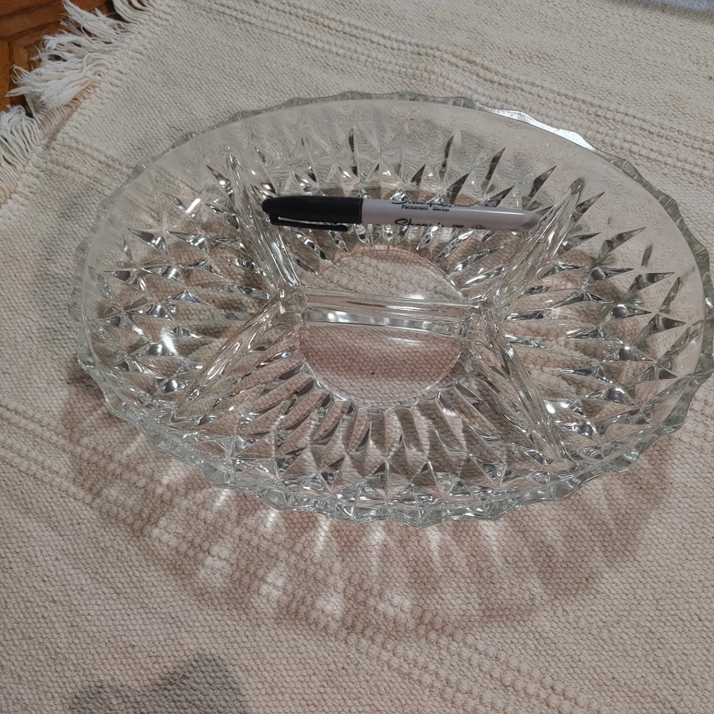 Crystal Divided Serving Tray