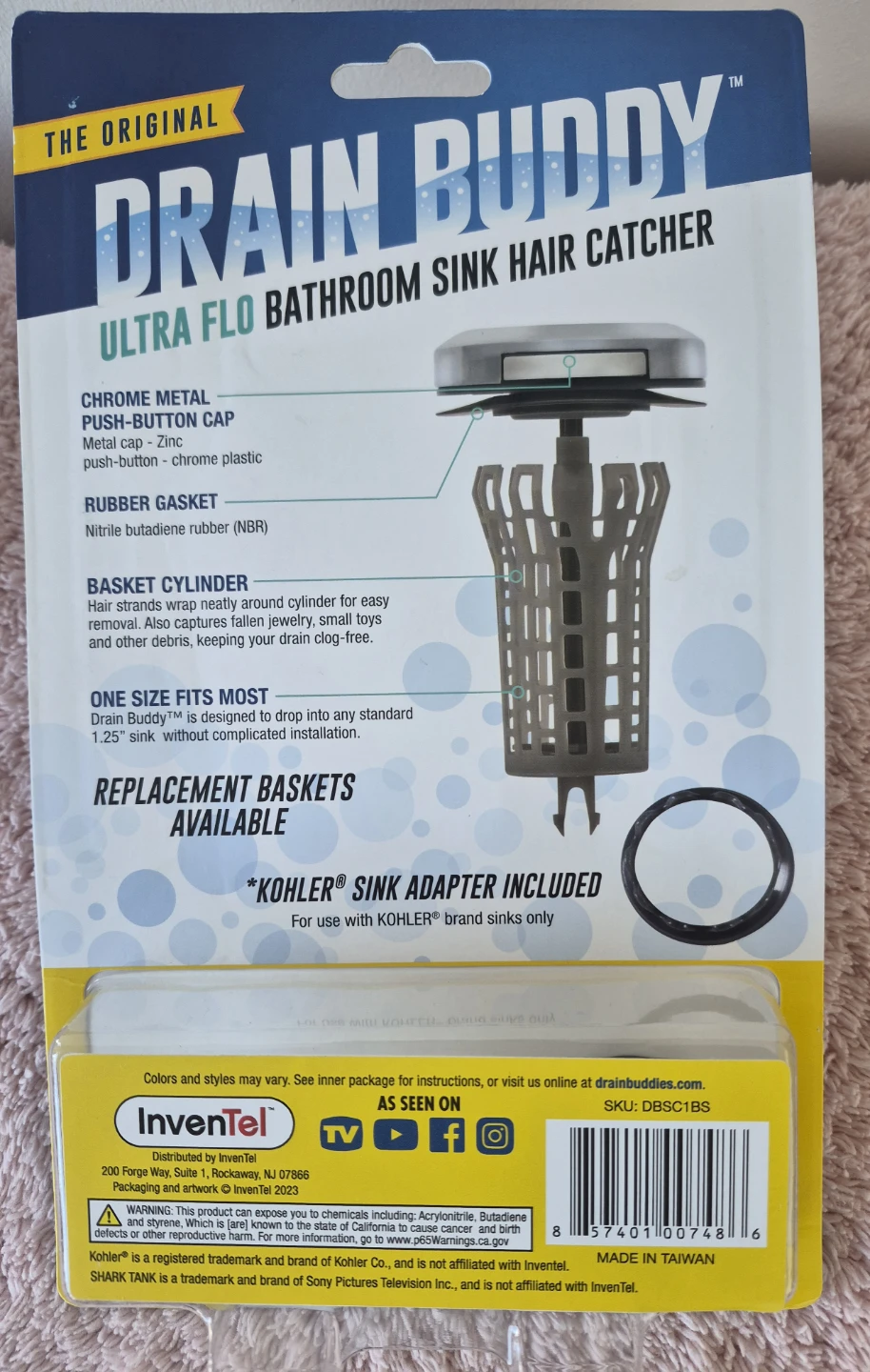 [New] Drain Buddy Ultra Flo Bathroom Sink Hair Catcher - photo 2