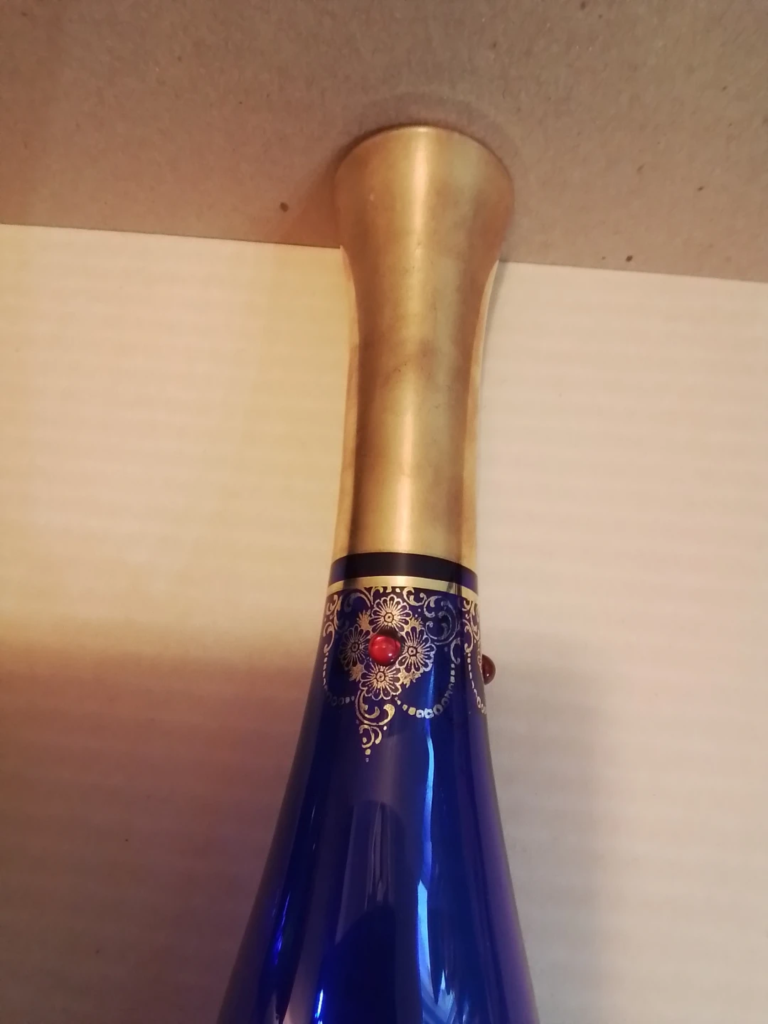 Vintage Bohemian Colbalt Blue Decanter 3.75x13.5” - photo 4