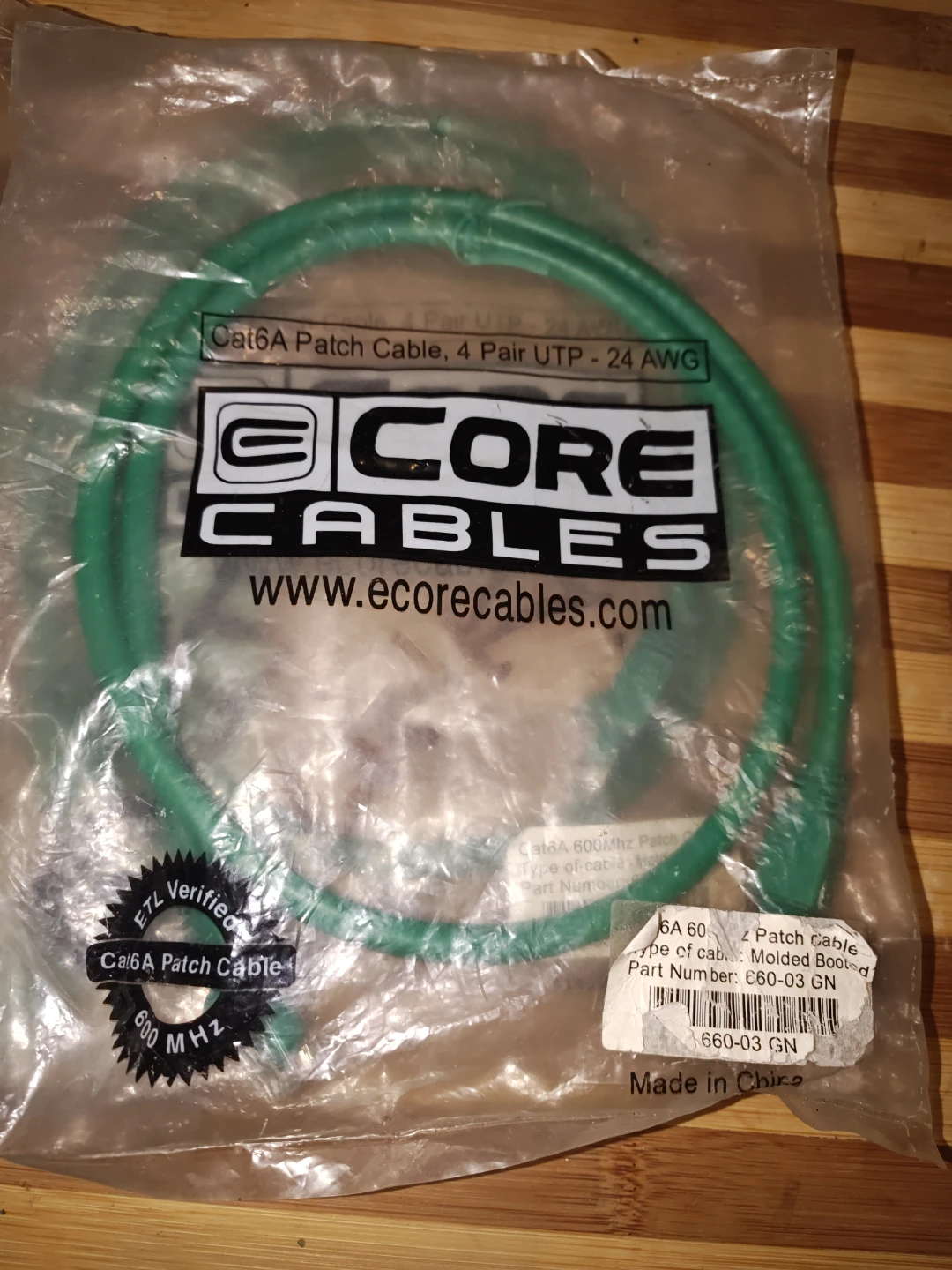 3 Ecore Cables Cat6A Patch Cable 3Pair UTP 24 AWG Green - photo 3