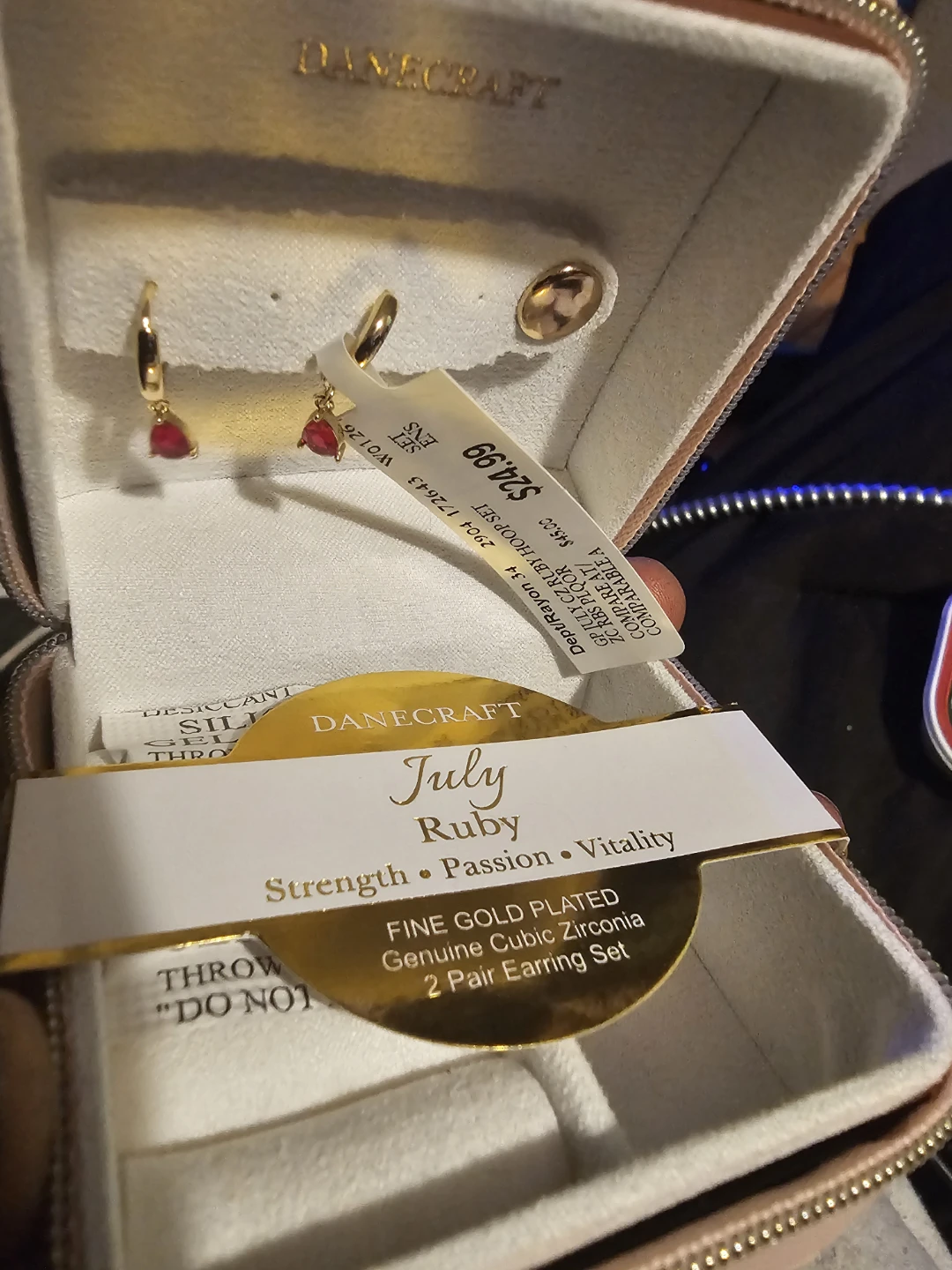 Danecraft July Ruby 2 Pair Earring Set - photo 2