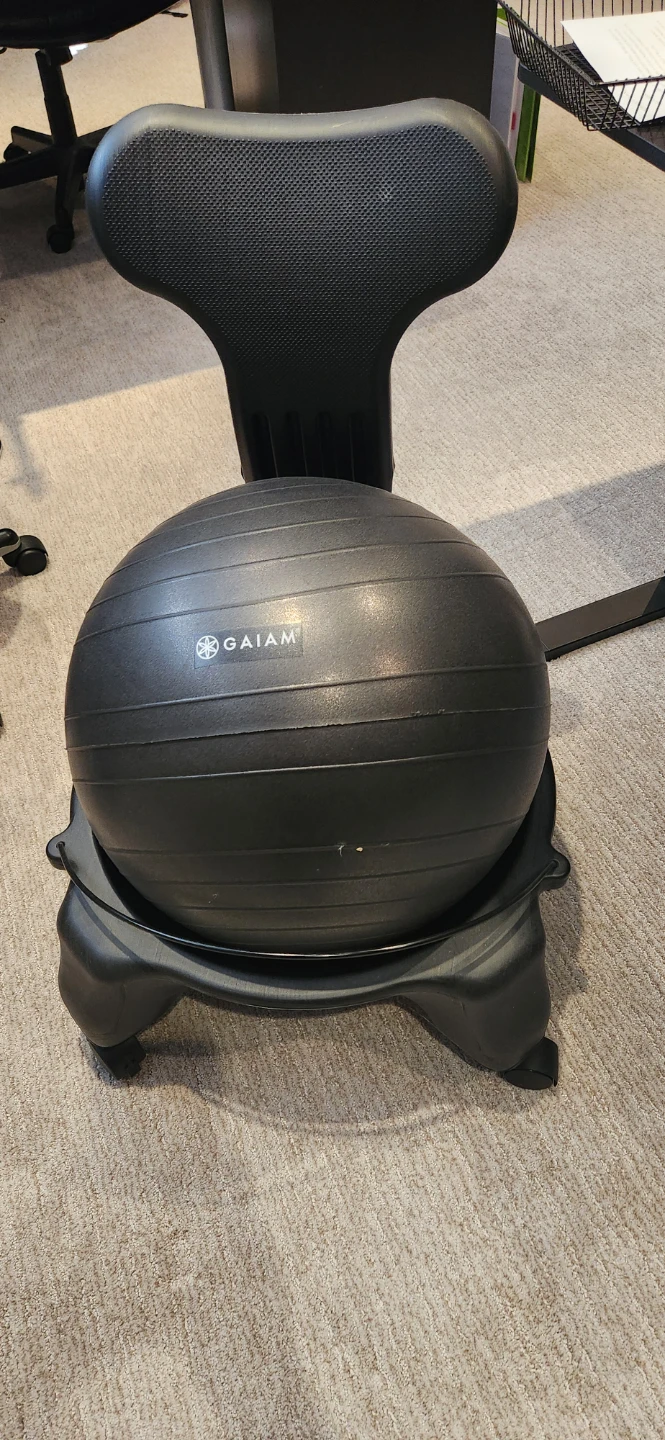 Gaiam Black Stability Ball Chair