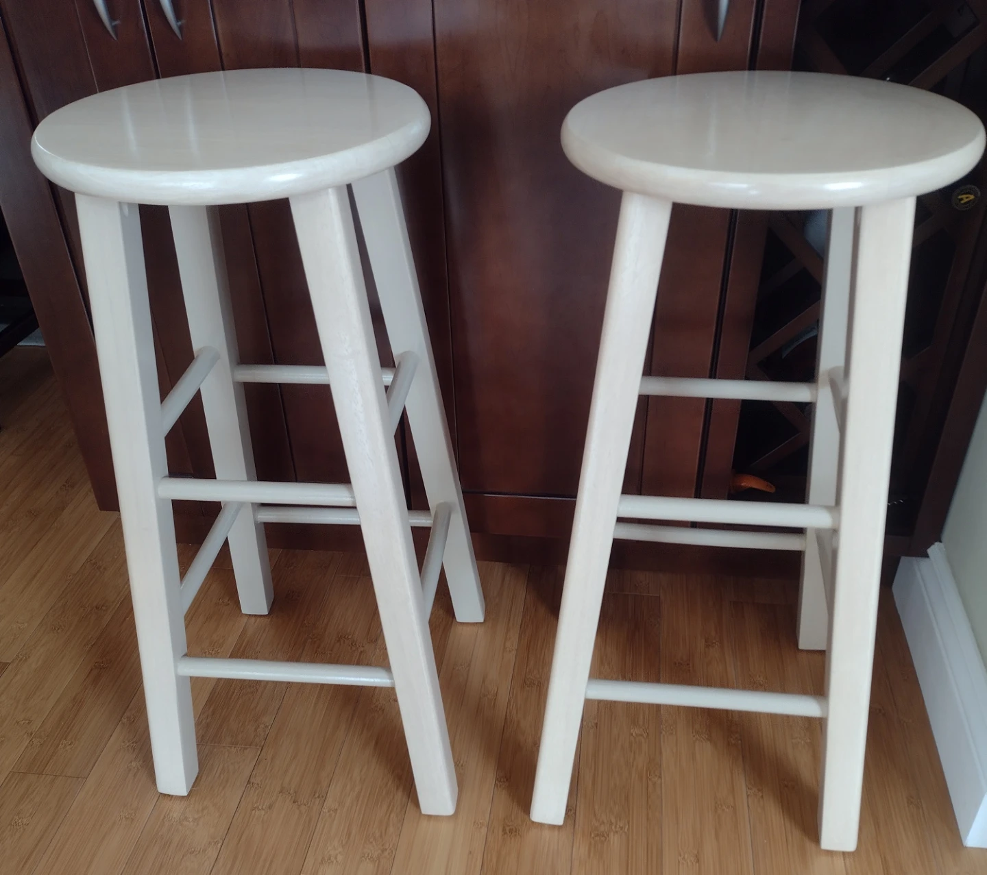 Wooden Bar Stools set of 2 - photo 2