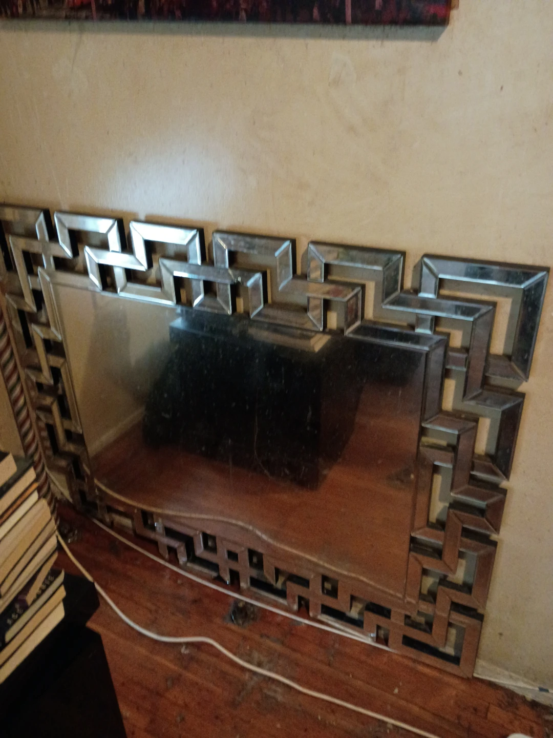 Decorative Mirror with Geometric Frame