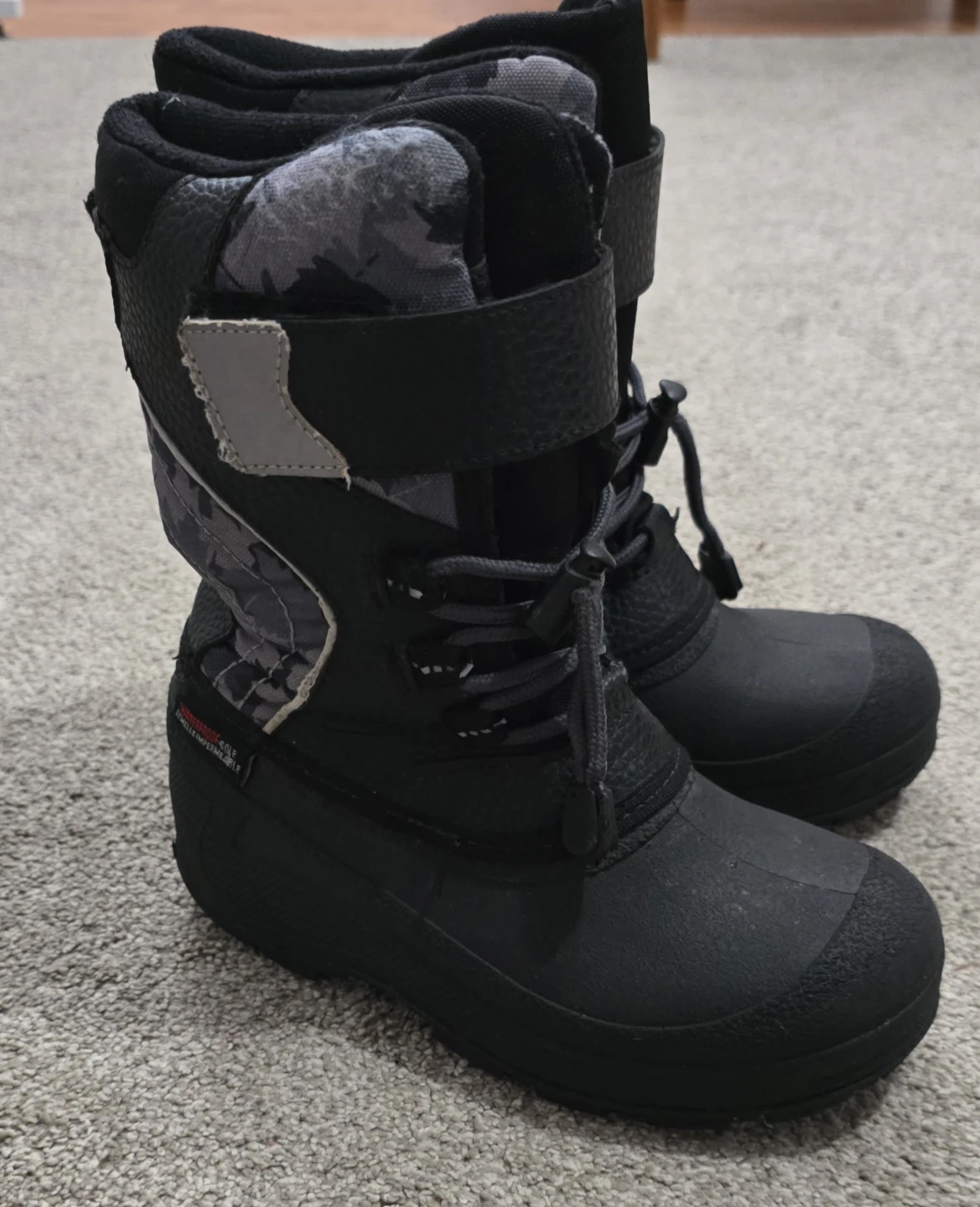 Kids' Black Camo Snow Boots - photo 3