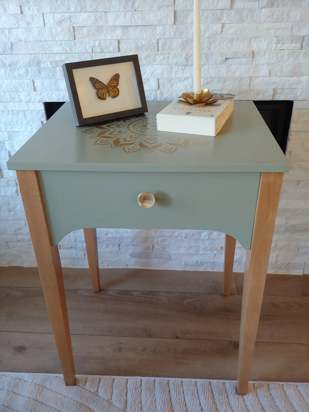 Vintage Light Green Side Table - photo 3