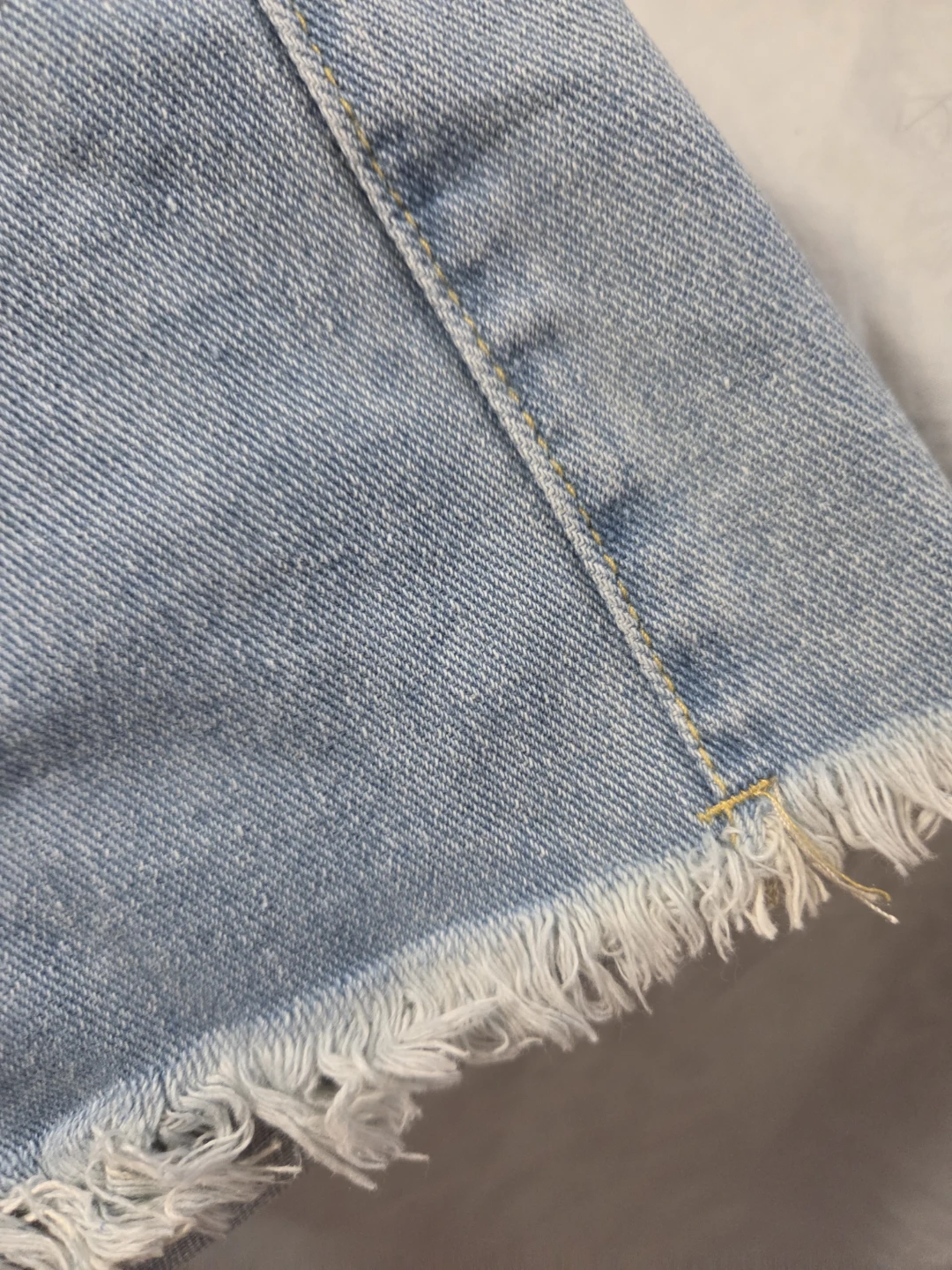 Light Wash Denim Cutoff Shorts - photo 2