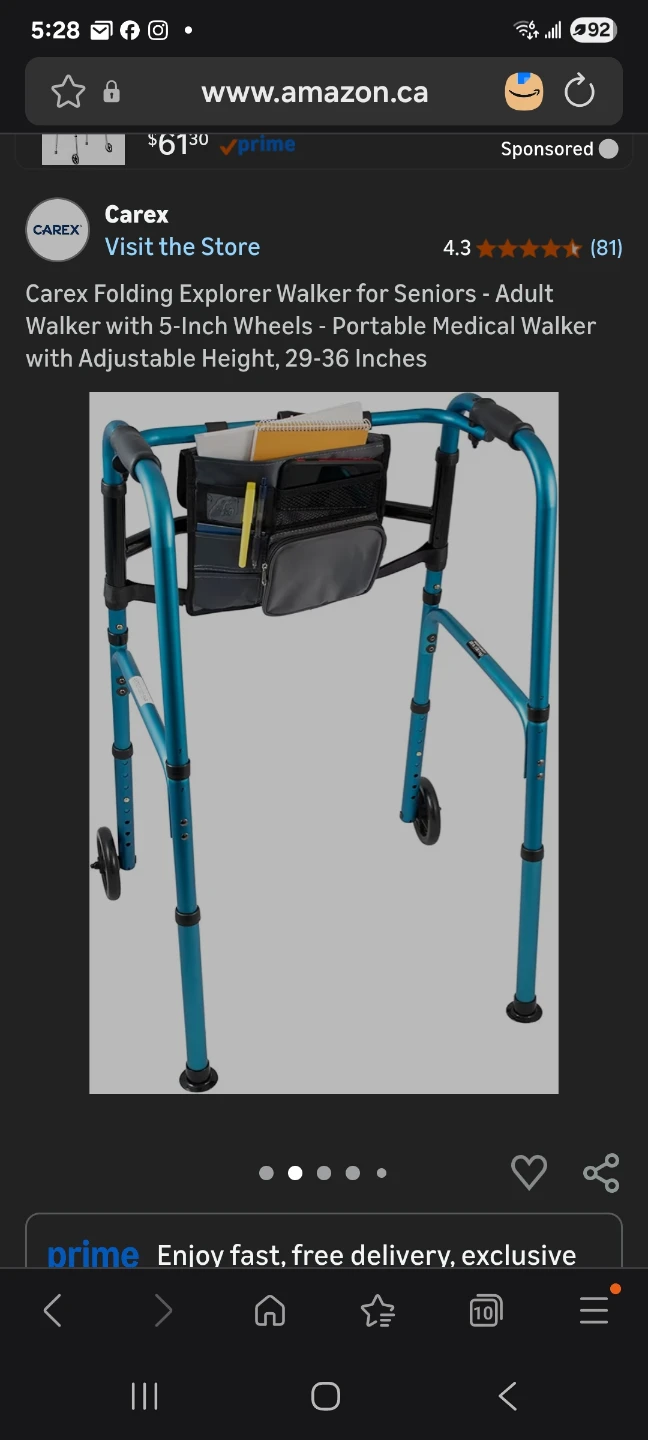 Carex Folding Explorer Walker brand new - photo 2
