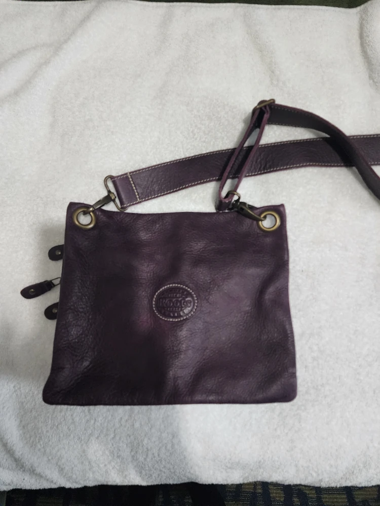 Roots Leather Crossbody Bag - Purple - photo 2