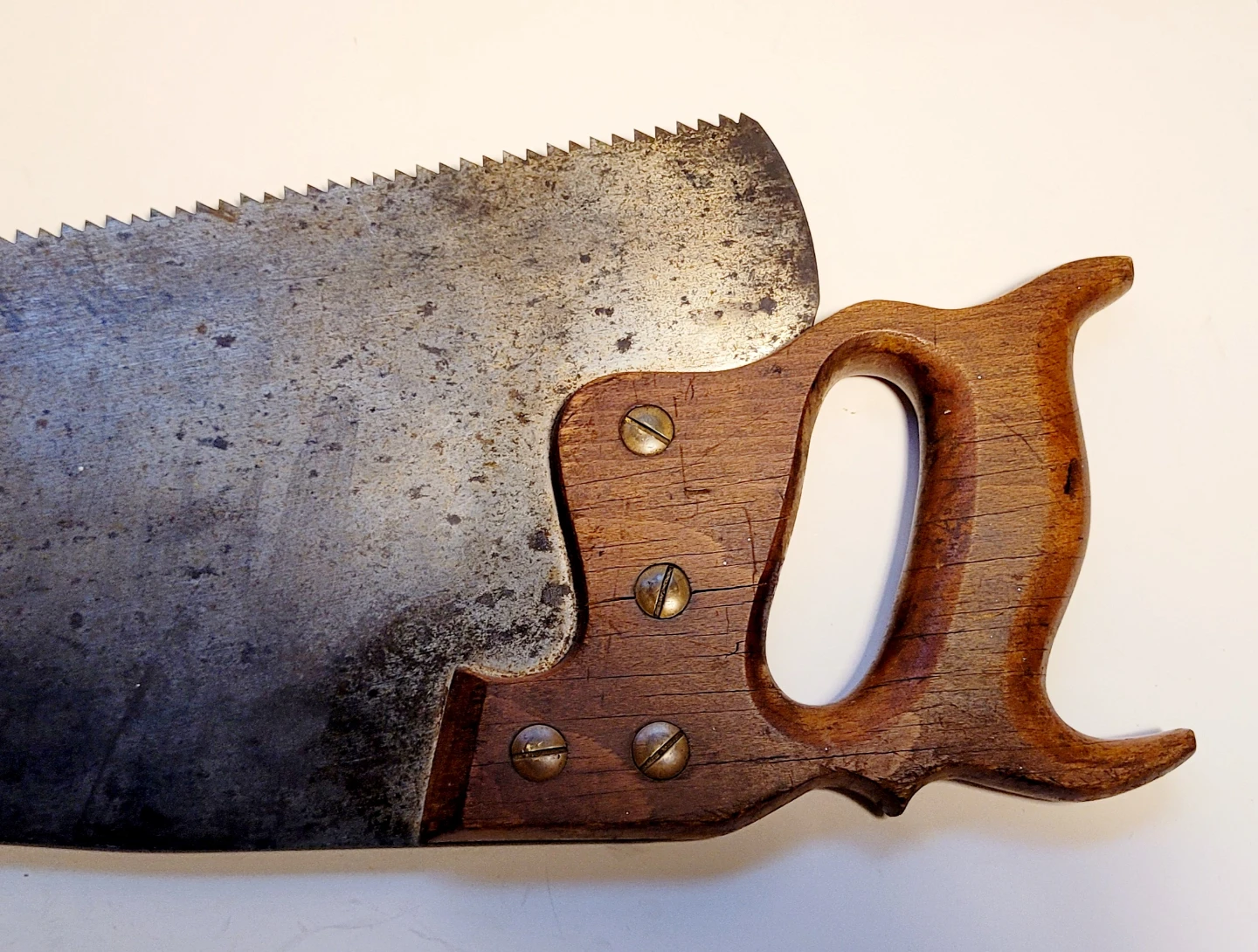 Antique "Warranted Superior" 28in Handsaw - USA Made - photo 2