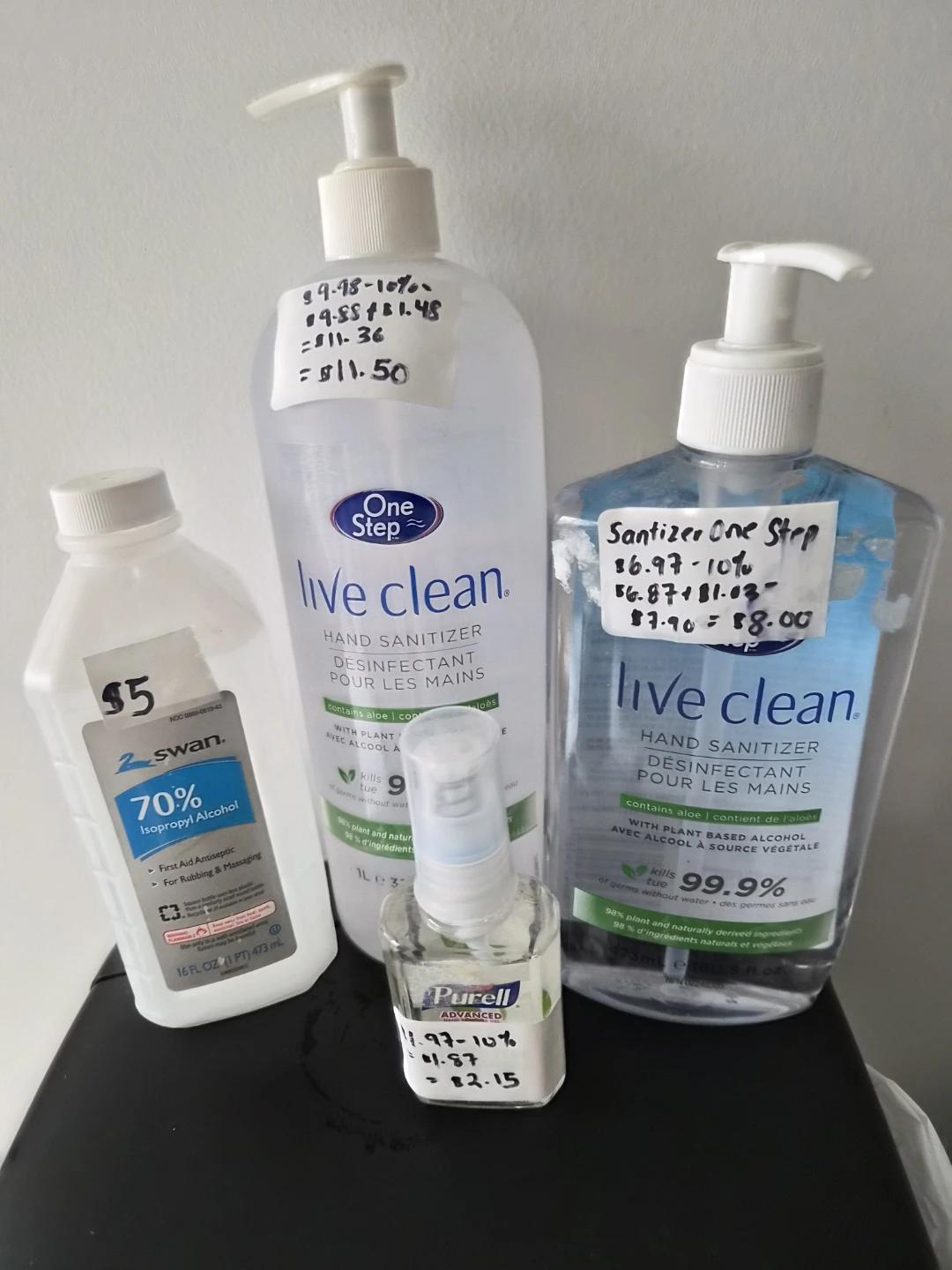 Live Clean & Purell Hand Sanitizer Lot