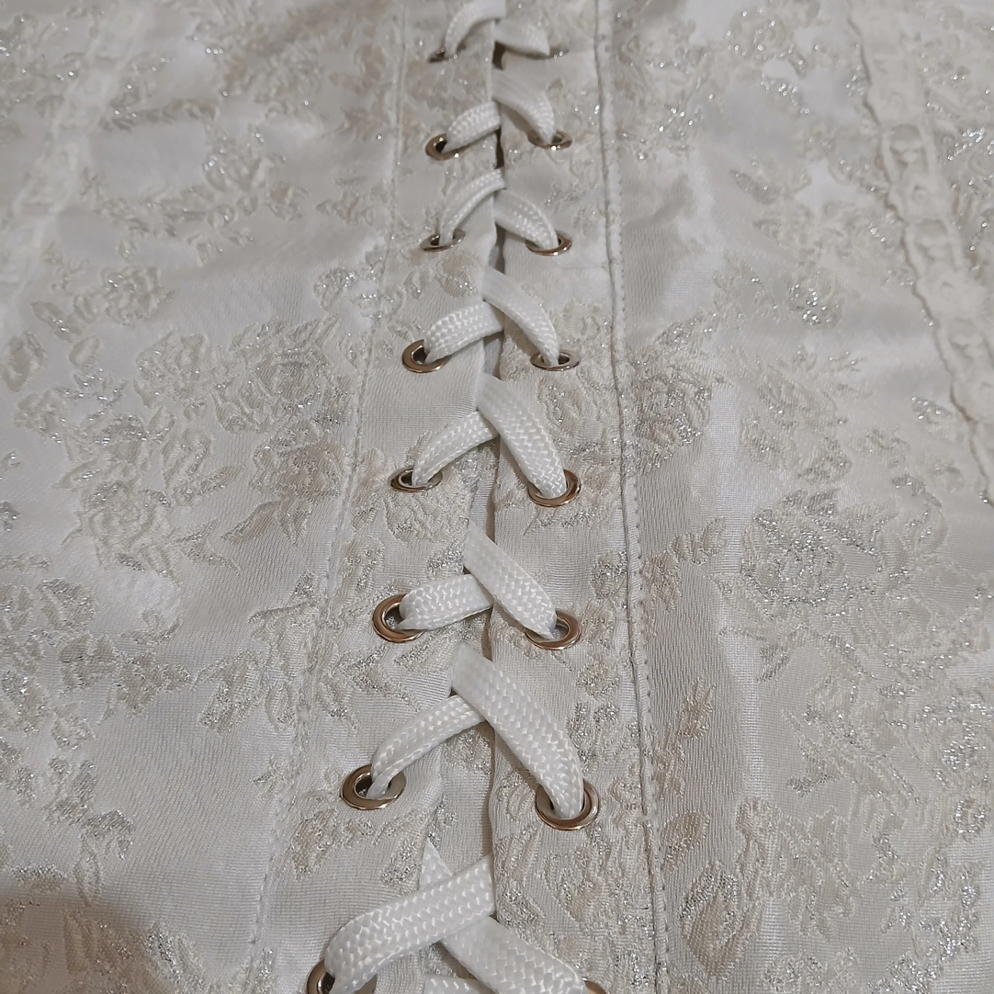 White Jacquard Corset Skirt - photo 3