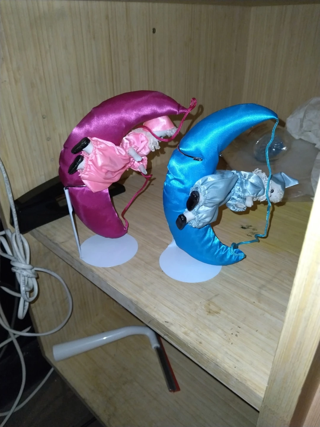 Set of 2 Moon Dolls with Plush Toys