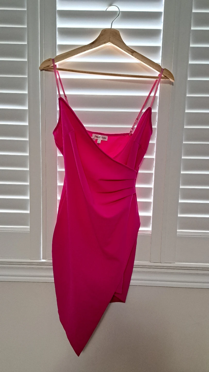 Pink Ruched Bodycon Dress