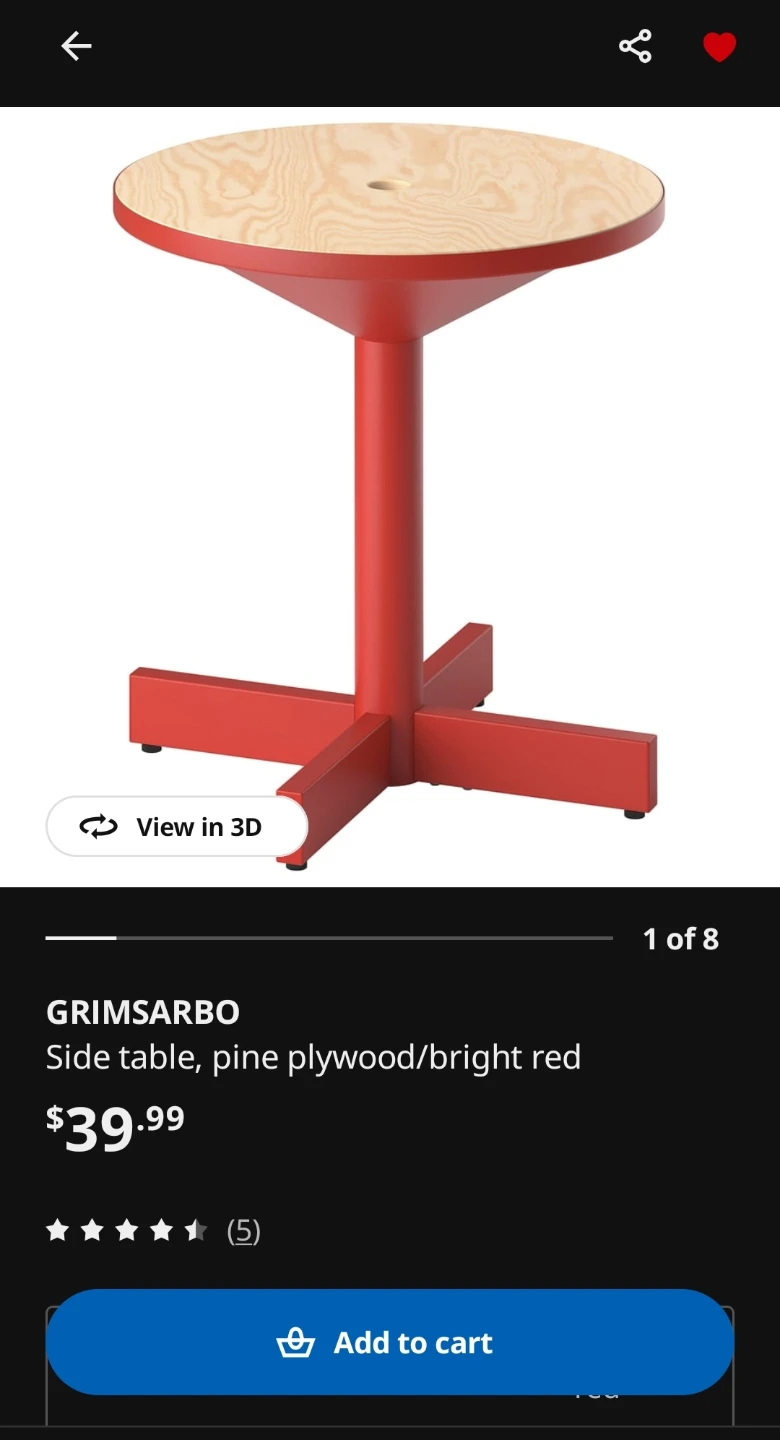 IKEA GRIMSARBO Side Table - photo 4
