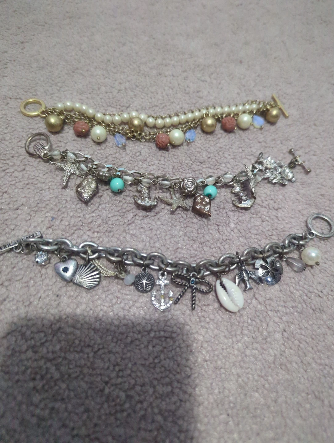 3 charm bracelets