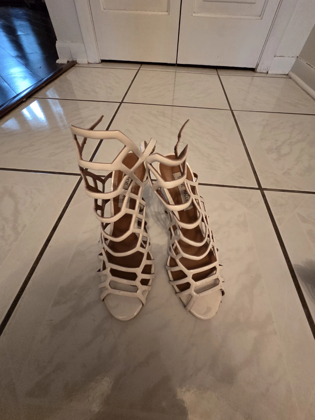 Steve Madden White Strappy Heels - photo 2