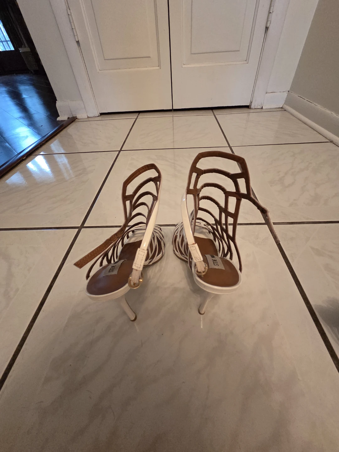Steve Madden White Strappy Heels - photo 4