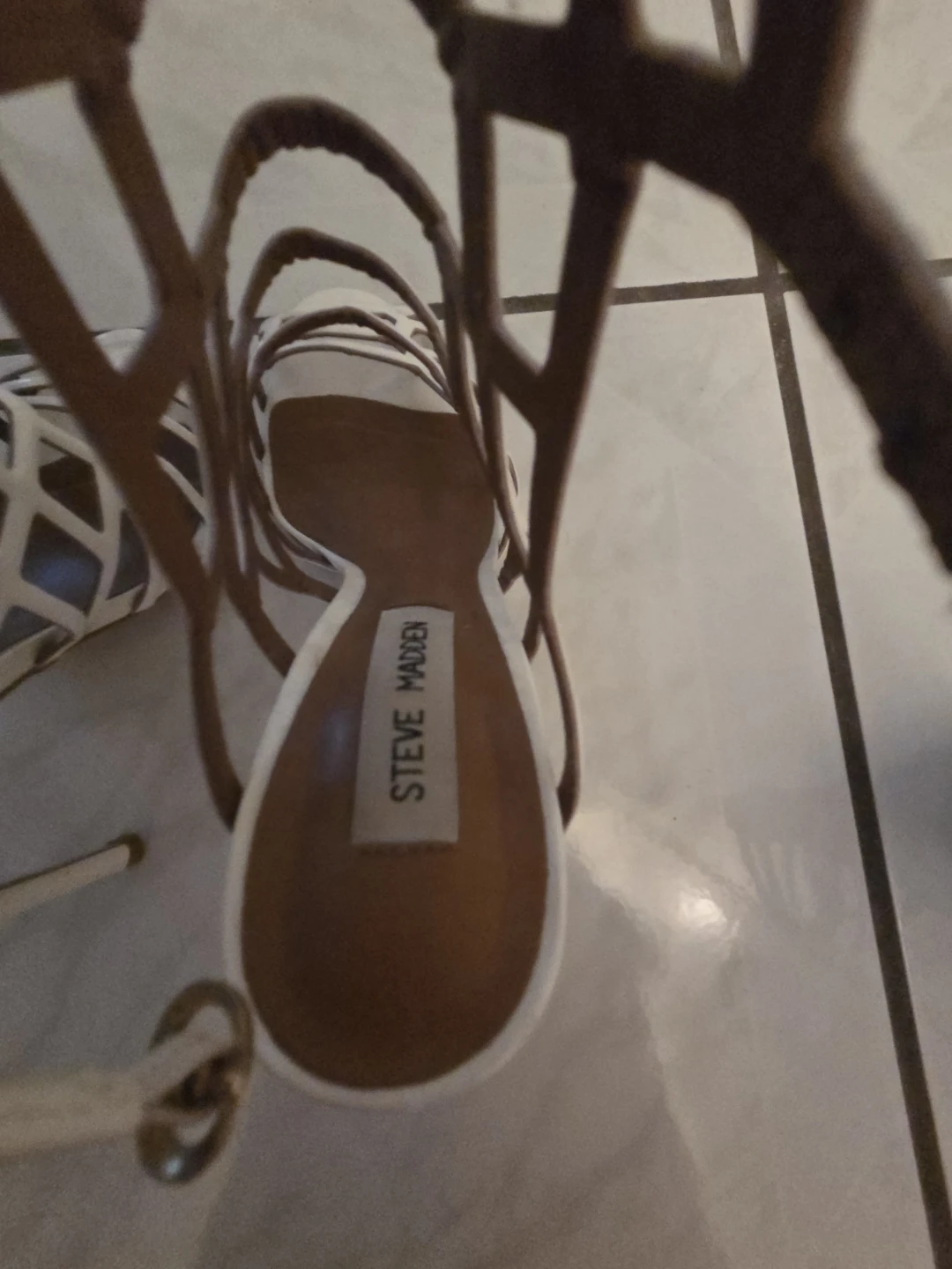 Steve Madden White Strappy Heels - photo 5