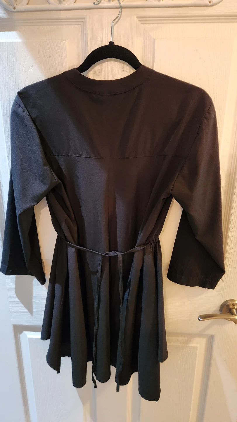Black Peplum Blouse Size M - photo 2