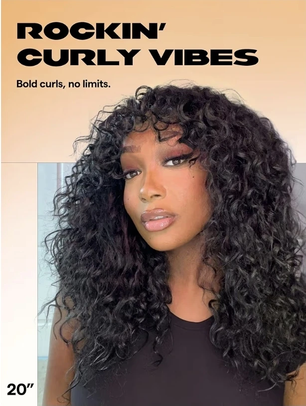 🥕Human Hair Glueless Curly Wig - photo 2