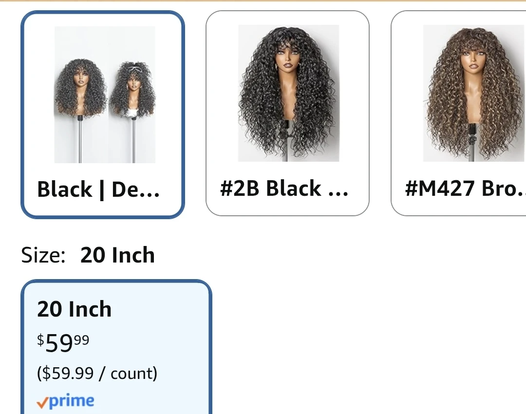 🥕Human Hair Glueless Curly Wig - photo 3
