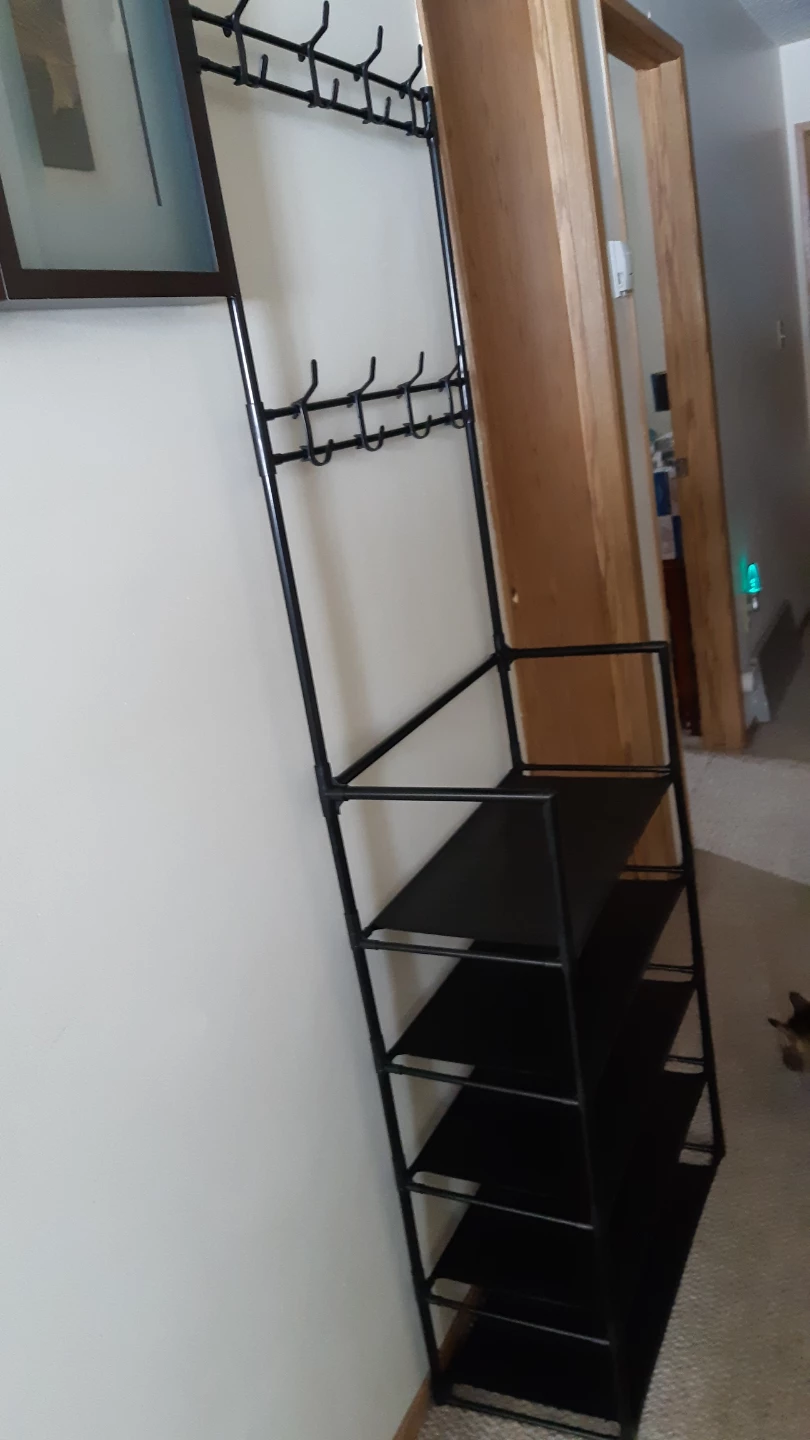 Black coat and shoe rack - photo 2