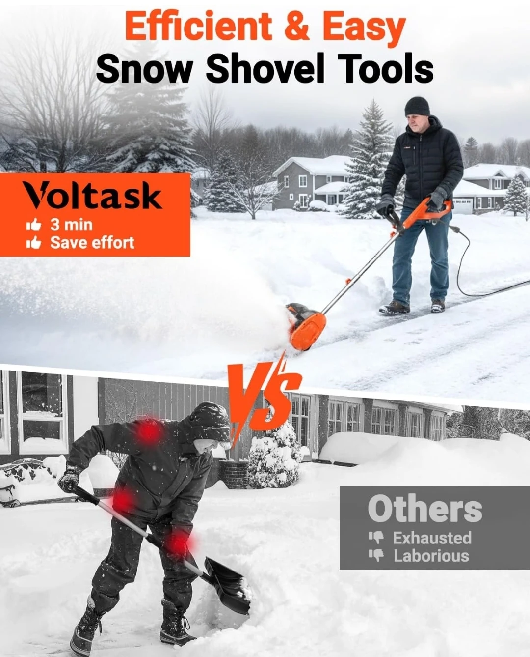 Voltask Electric Corded Snow Blower ❄️🔌🌬️