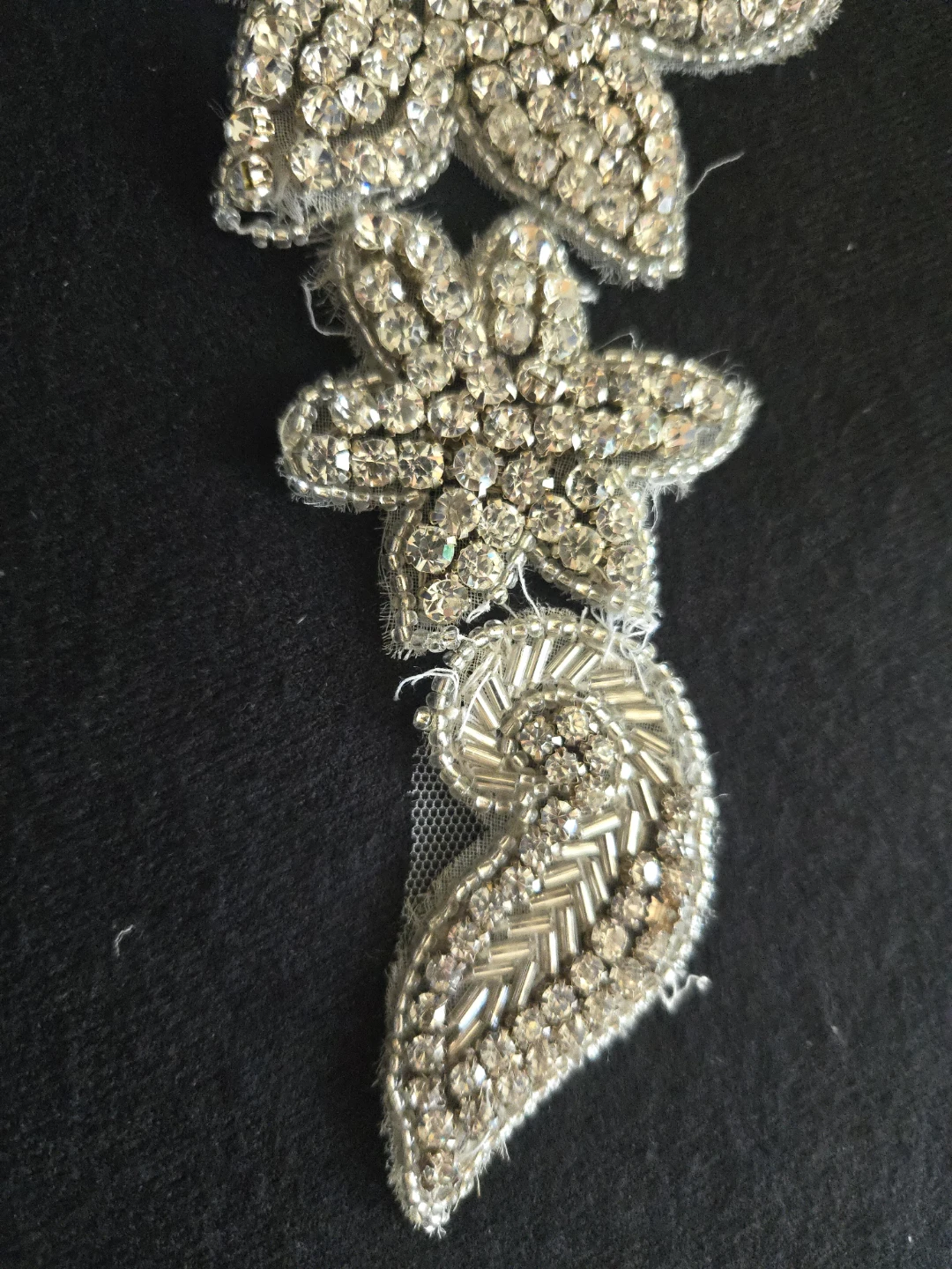 Embellished Rhinestone Flower Trim Applique - photo 3
