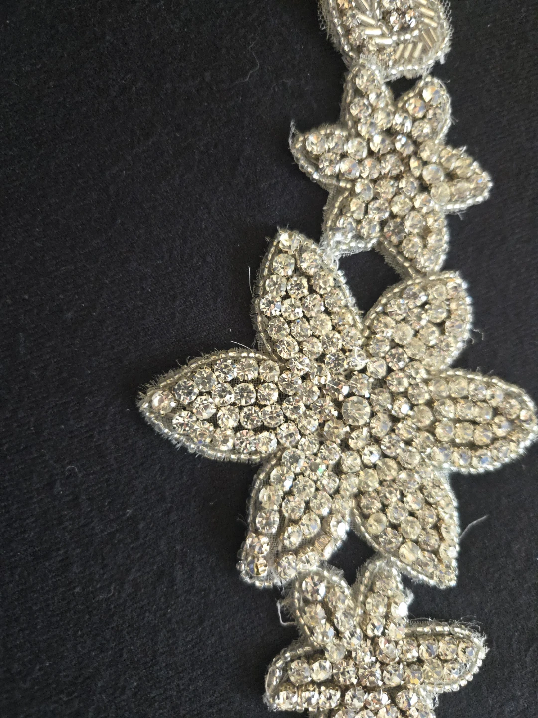 Embellished Rhinestone Flower Trim Applique - photo 4