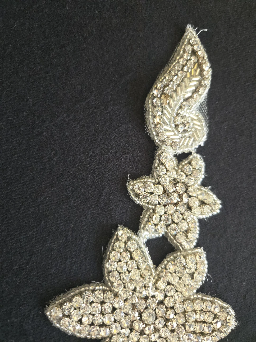 Embellished Rhinestone Flower Trim Applique - photo 5
