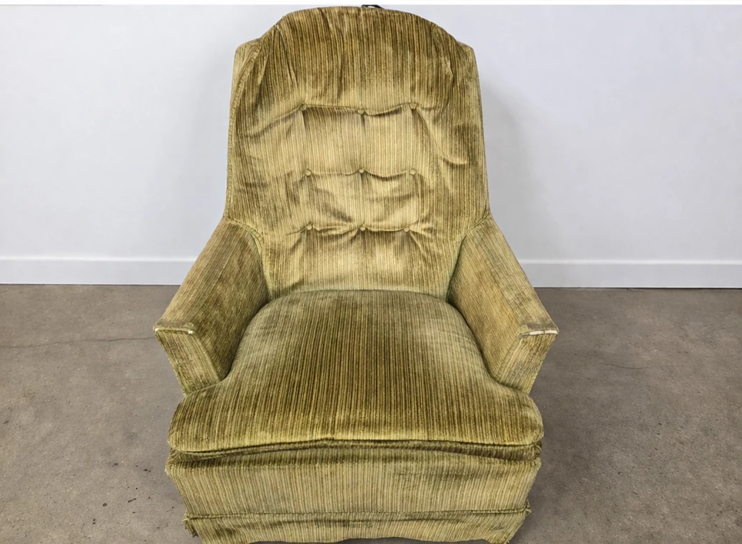 Vintage Recliner Armchair - Gold Corduroy