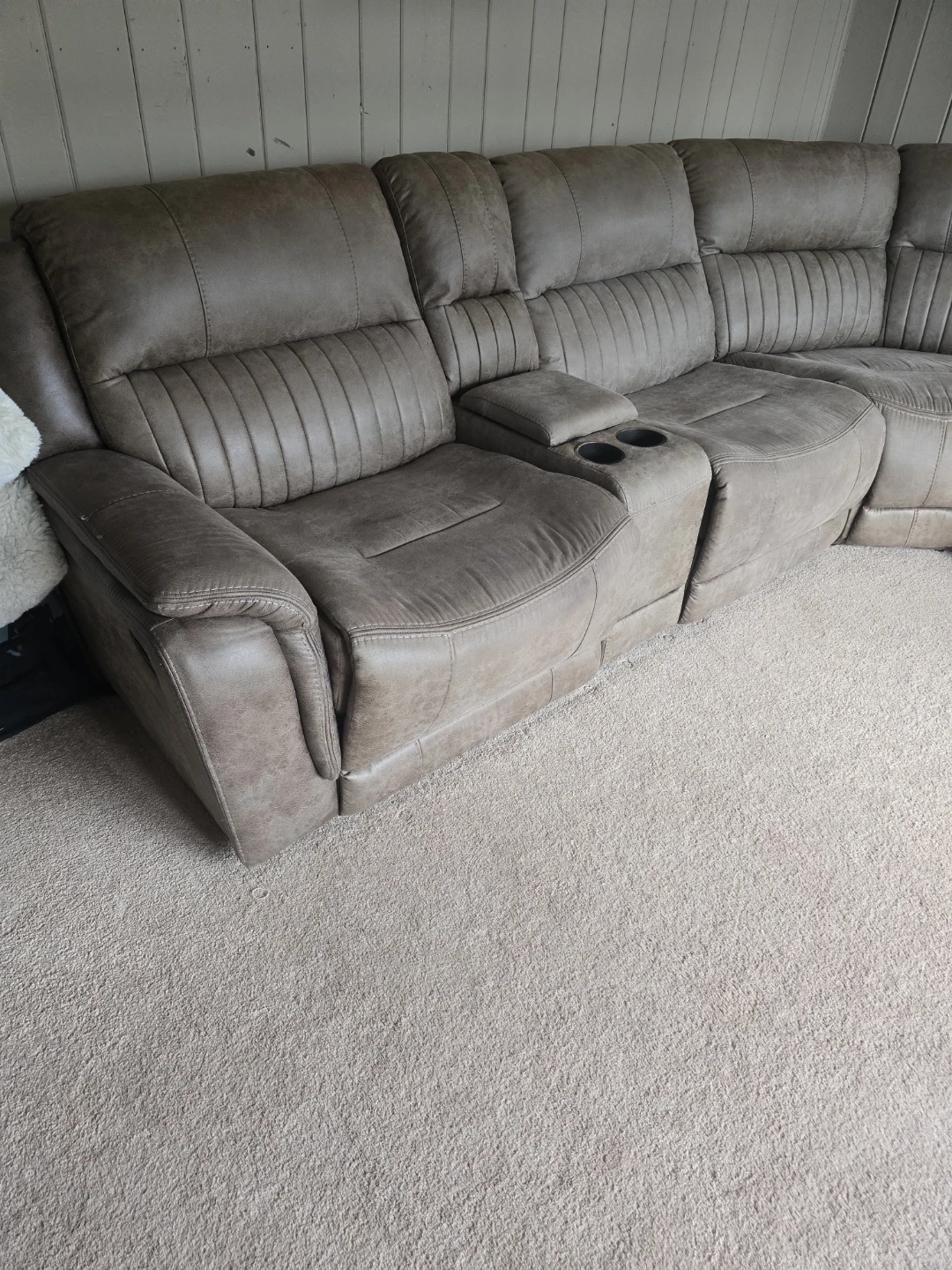 Reclining Sectional Sofa with Cup Holders - photo 4
