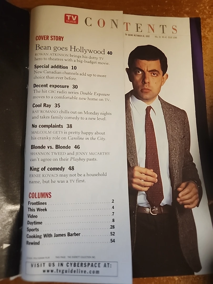 TV Guide Magazine - Bean Talks - October 1997 - photo 2