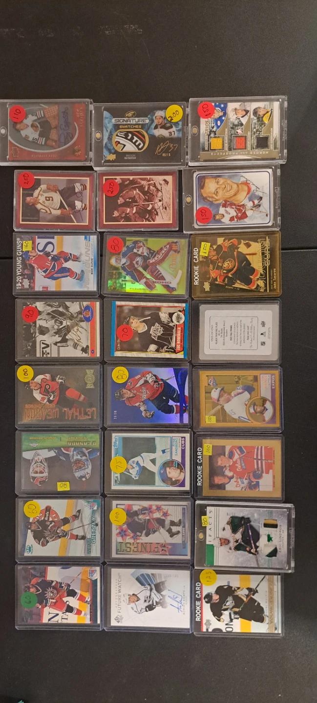 Hockey and Baseball insert cards