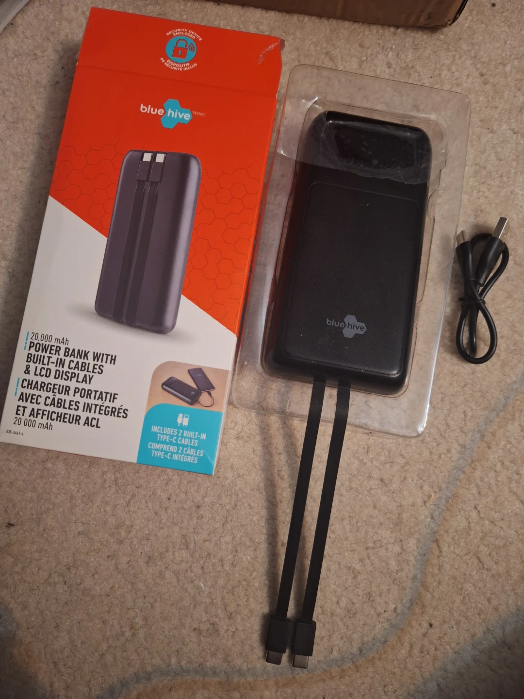 NEW 20,000 mAh Power Bank with Built-in Cables - photo 4