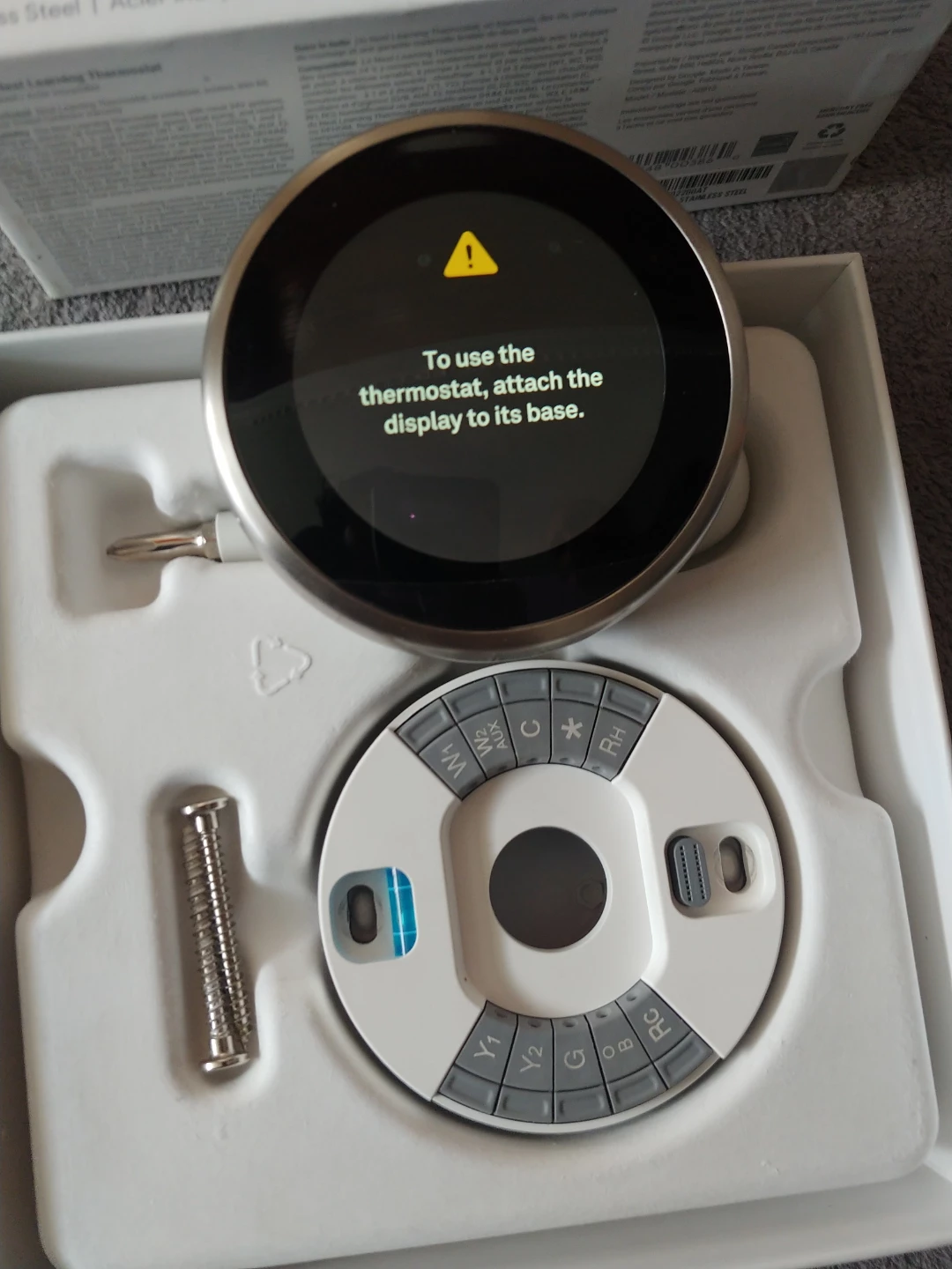 Google Nest Learning Thermostat - Stainless Steel - photo 2