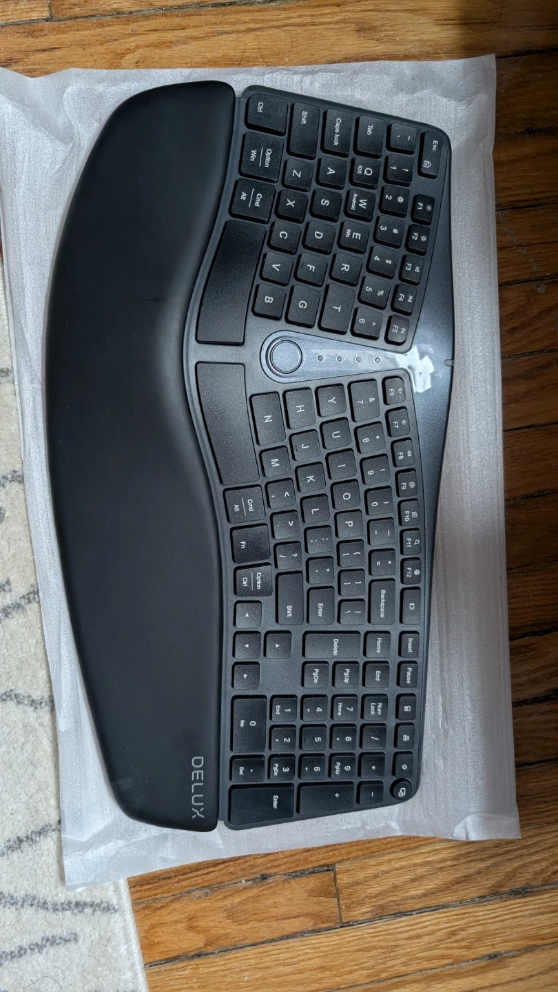DELUX GM901bluetooth Ergonomic Keyboard with Palm Rest