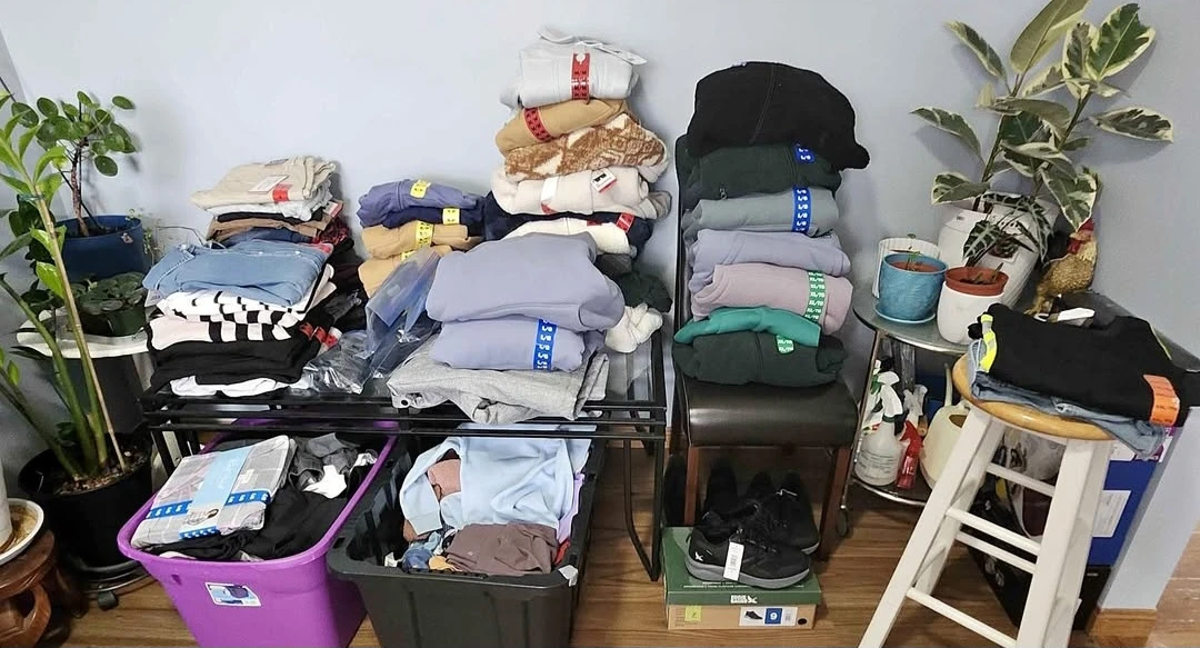 Assorted Men's and Women's Clothing - Various Sizes and Brands