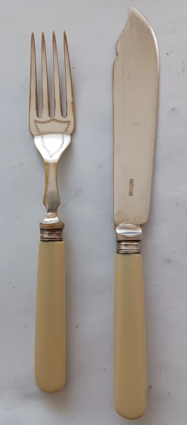 Vintage Cutlery Set Fork &Knife with Case EPNS - photo 2