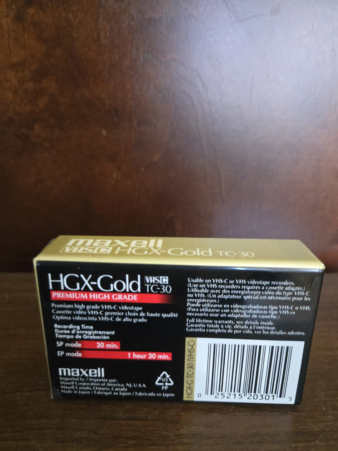 Maxell HGX-Gold TC-30 VHS-C Premium High Grade Videotape - photo 2