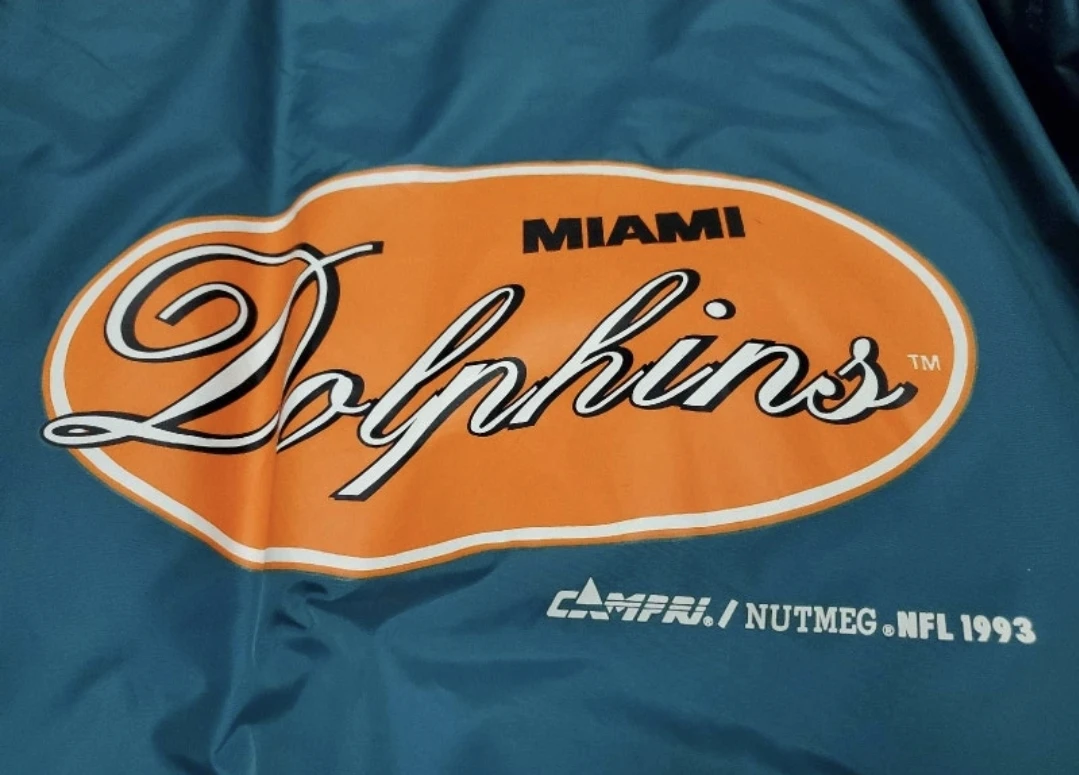 vintage 1993 Nutmeg Campri NFL Miami Dolphins jacket adult XL - photo 4