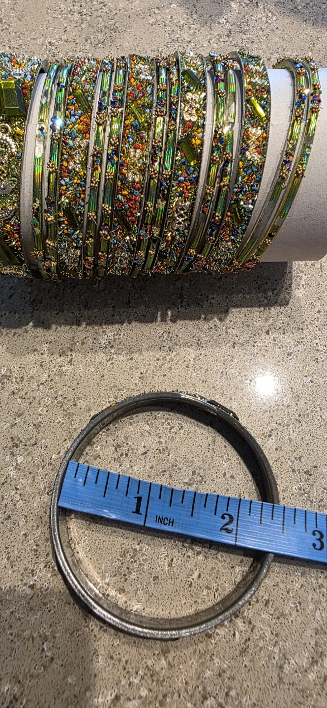 Set of Decorative Pakistani/Indian Glass Bangles - photo 2