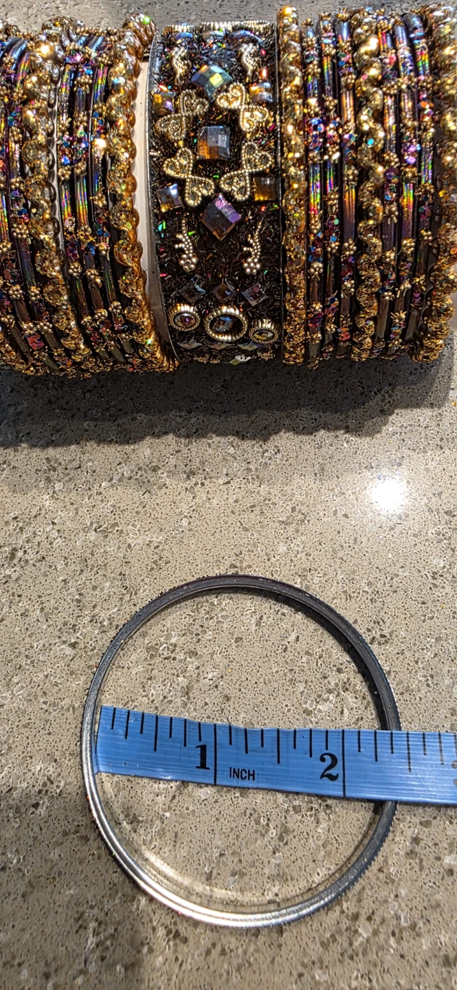 Set of Decorative Pakistani/Indian Glass Bangles - photo 4