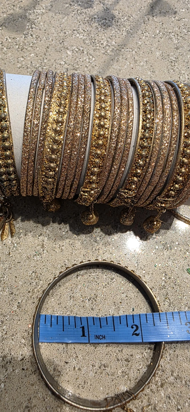 Set of Decorative Pakistani/Indian Glass Bangles - photo 5