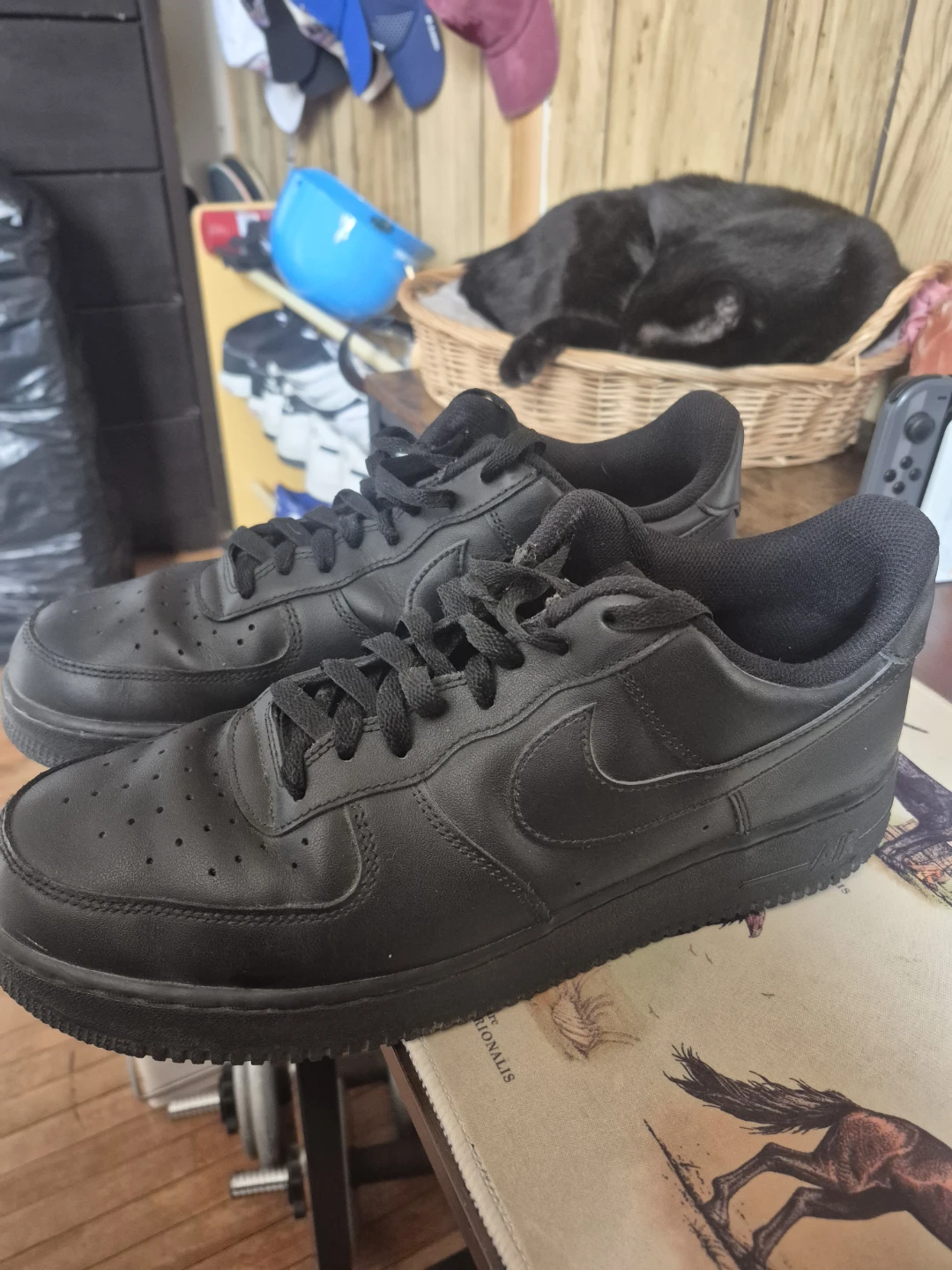 Nike Air Force 1s black. Size 13