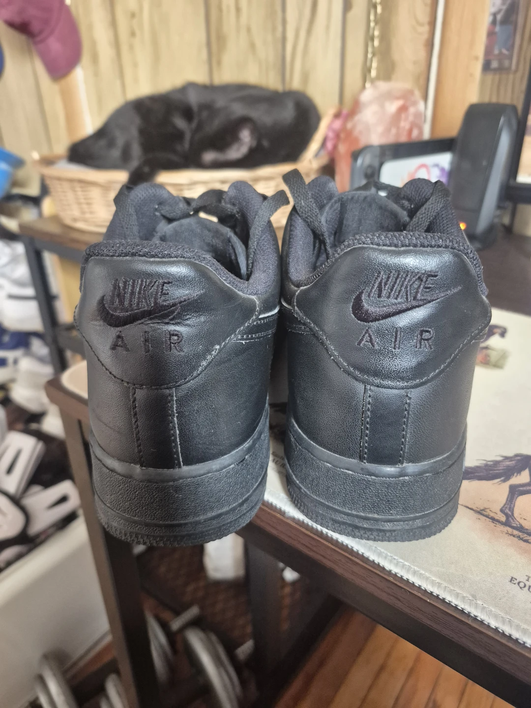 Nike Air Force 1s black. Size 13 - photo 3