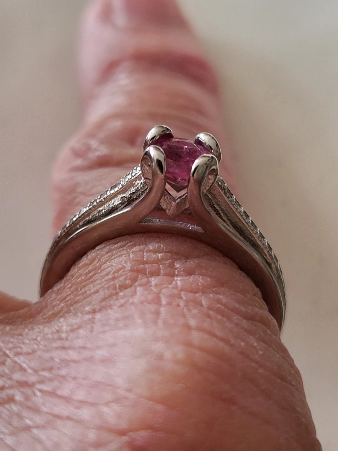 New Sterling Silver Ruby & CZ Ring - photo 3